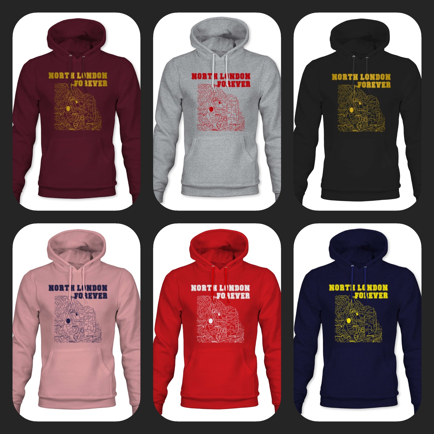 NLF Map Hoodies (Various colours)