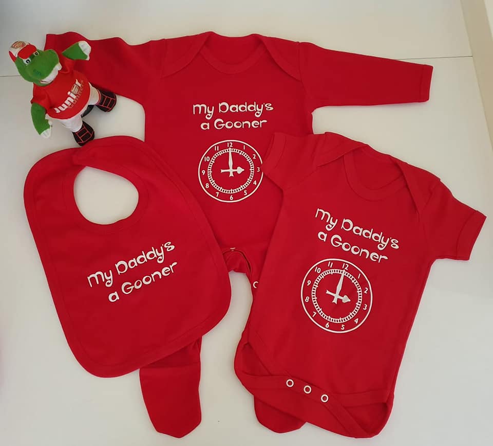 Baby Stuff - My daddys a Gooner - (Red)