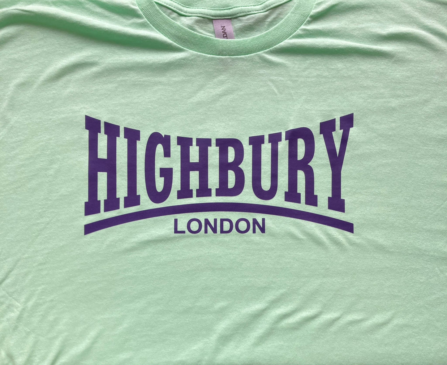 Highbury T-Shirts - White, Sand, Mint, Orange, Bright Green +  Antique Gold