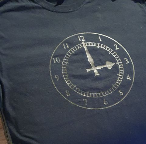 Black on Black Clock T-Shirt