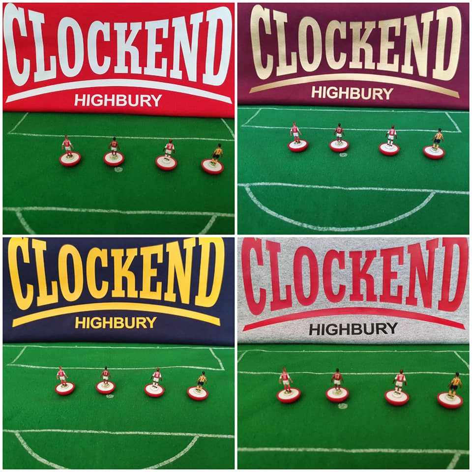 Clockend Highbury T-Shirts - Grey, Navy, Red, Redcurrent