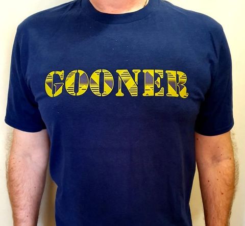 Bruised Banana Gooner T-Shirts - Red and Navy