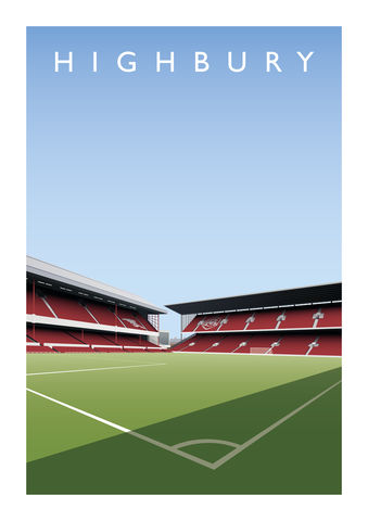 Northbank/West Stand Highbury Poster