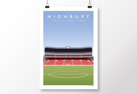 Clock End Highbury Poster