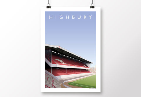 West Stand Highbury Poster