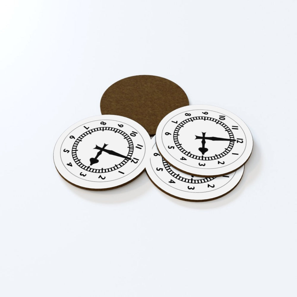 Coasters - clock