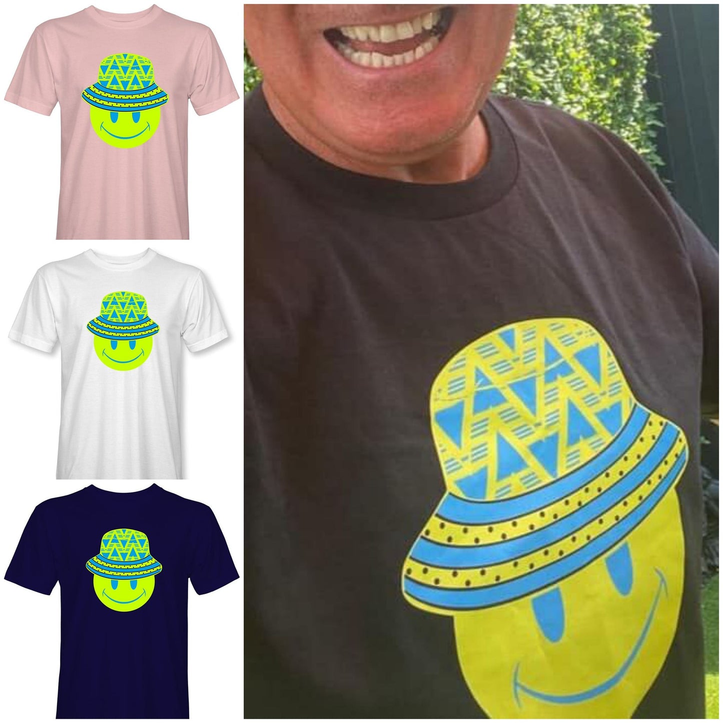 Twisted Bucket Hat T-Shirts - Navy, Pink, Black and White