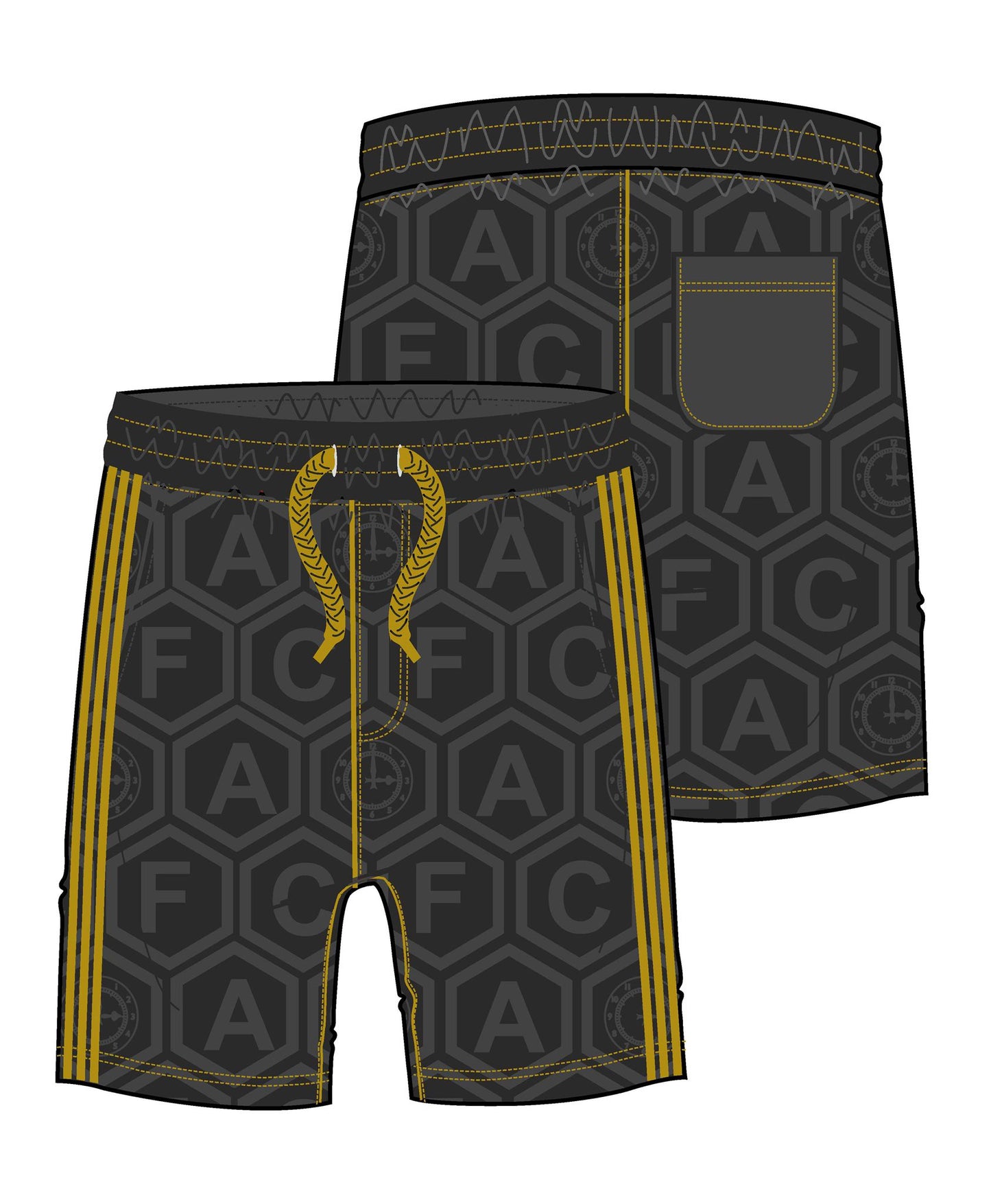 Black on Black Swim Shorts (Delivery 14th April)