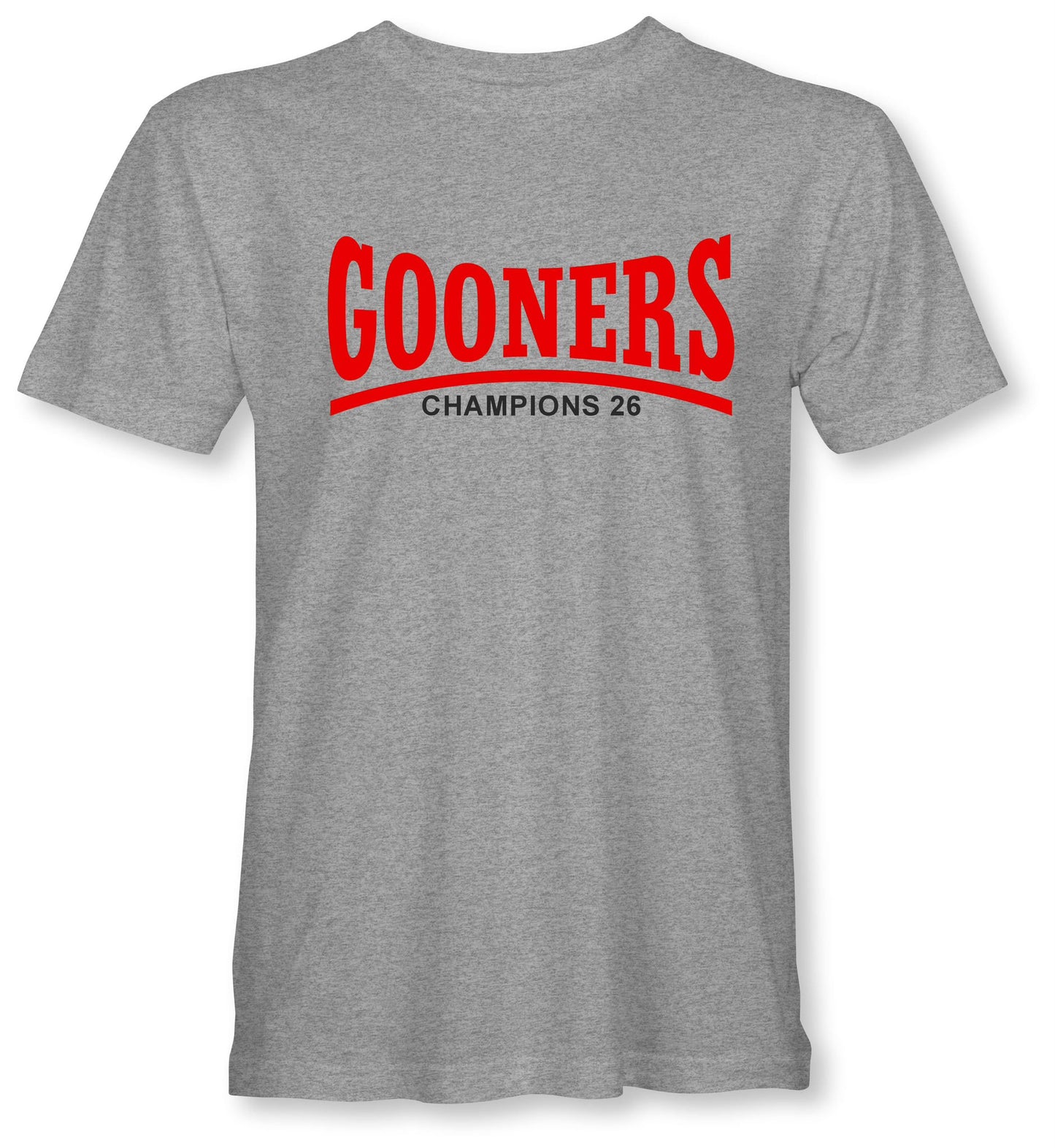 Gooners Champions 2026 T-shirts (Grey)