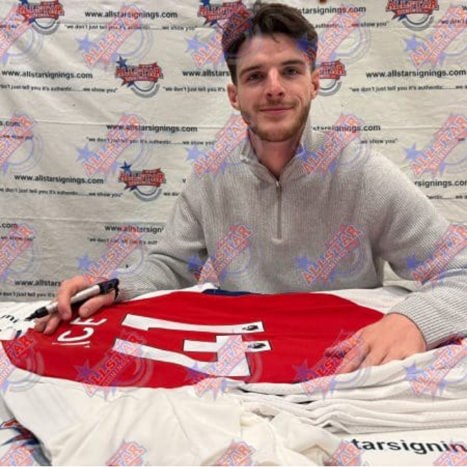 Declan Rice signed shirt (Framed or Unframed)