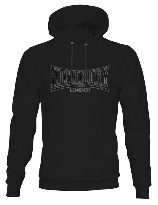 Highbury Black on Black -  hoodies