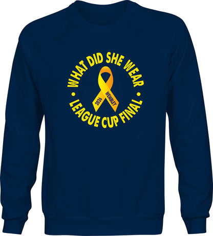 What Did She Wear ?? 2026 - Sweatshirts (Red or Navy)