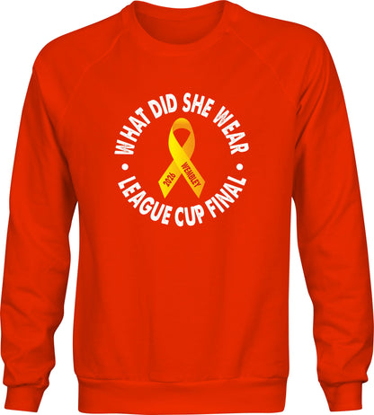 What Did She Wear ?? 2026 - Sweatshirts (Red or Navy)