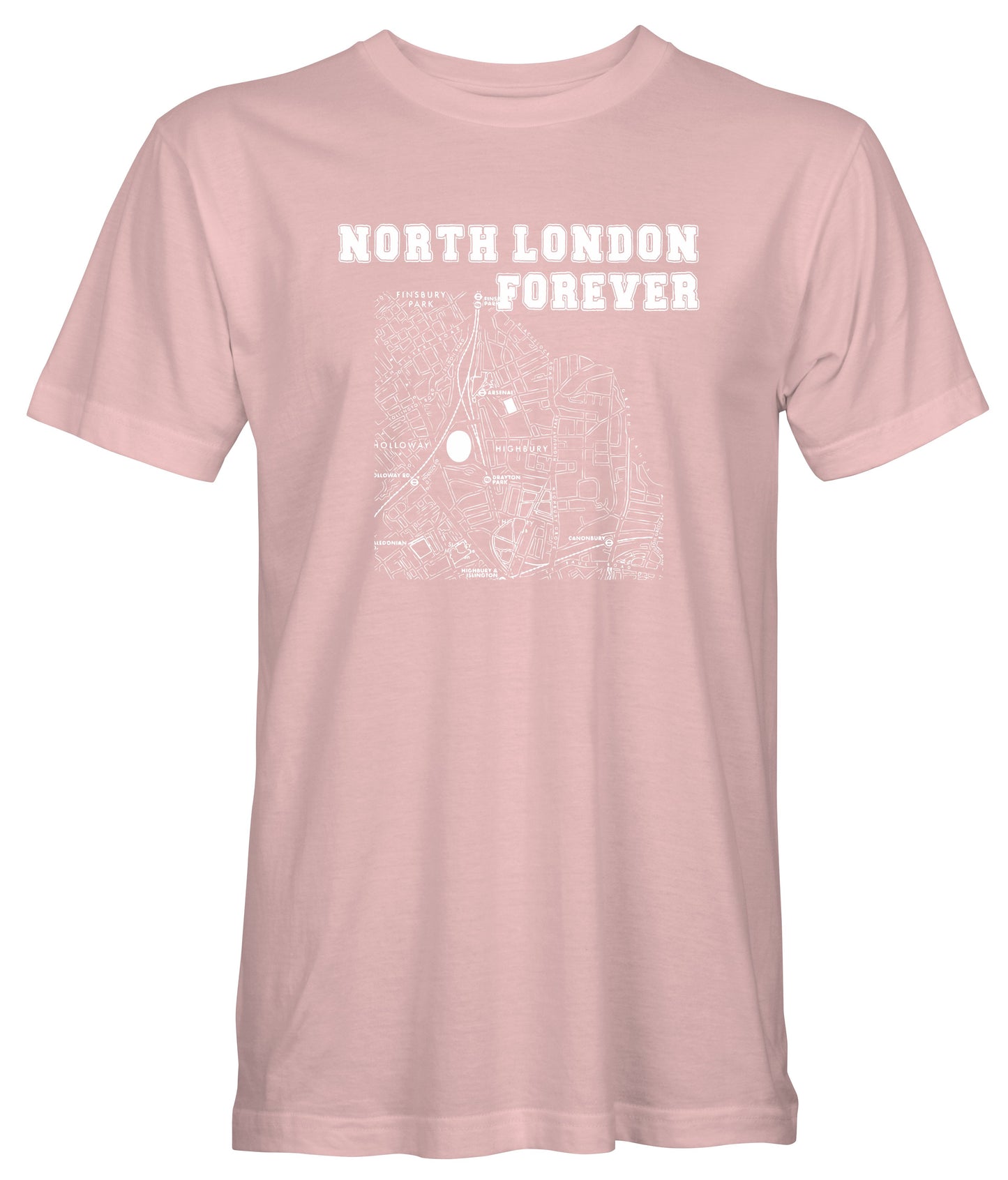 NLF Map T-Shirts - Red, Navy, Green, Pink, Grey, Back