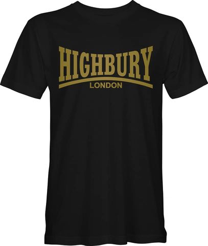 Highbury London T-Shirts - Grey, Black, Navy, Red, Redcurrent