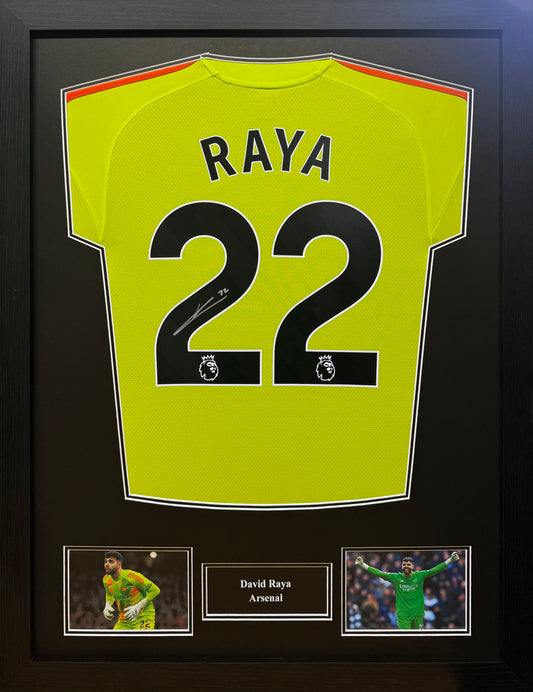David Raya signed shirt (Framed or Unframed)
