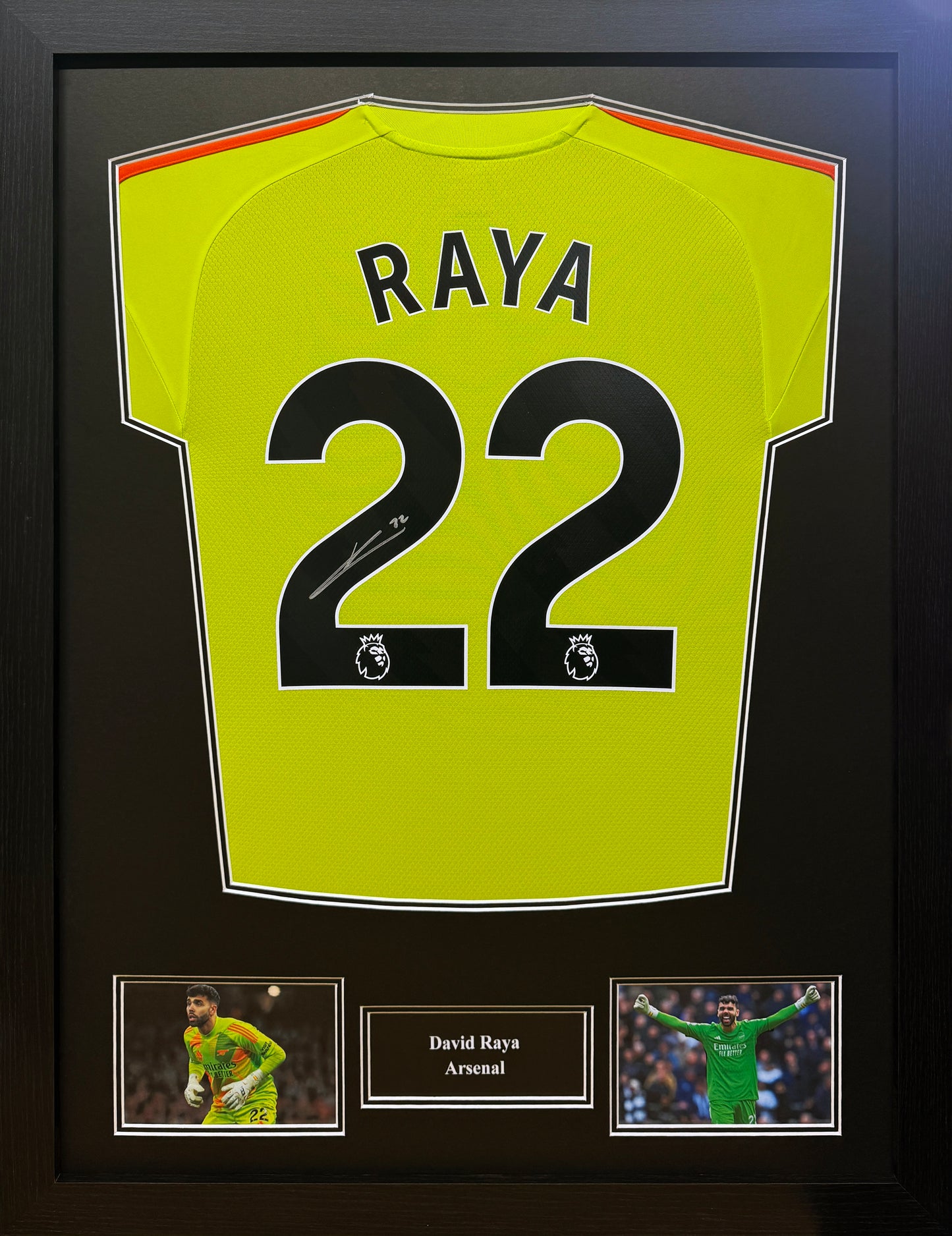 David Raya signed shirt (Framed or Unframed)